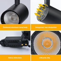 Café Led Shop Light Track Light Housing Die Cast 48V Aimant Led Encastré Rail Rail Magnétique Track Light Spot