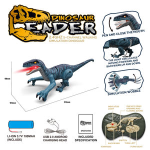Jouets chanceux enfants jouets <span class=keywords><strong>dinosaure</strong></span> Mini <span class=keywords><strong>Velociraptor</strong></span> 5CH télécommande Simulation marche Rc <span class=keywords><strong>dinosaure</strong></span> - Product Image 2