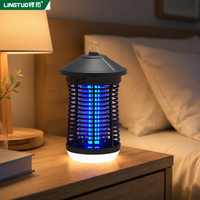 Tueur de moustiques avec lumière LED UV bleue, lampe électrique anti-insectes à brancher pour une utilisation intérieure et extérieure