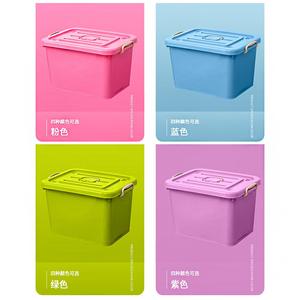 Contenedor de Plástico de Gran Capacidad de <span class=keywords><strong>80L</strong></span> para el Hogar, Caja de Almacenamiento con Ruedas, Cajas Organizadoras de Ropa Multifuncionales de Plástico para Dormitorio - Product Image 6