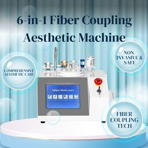 Appareil esthétique à couplage de fibres 6 en 1 avec lipolyse 1470 nm, lifting endo-facial, élimination des varices 980 nm et traitement de l'onychomycose - Product Image 1