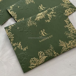 Enveloppes personnalisées imprimées en offset pour mariages et événements, gaufrage personnalisé sur papier coton écologique - Product Image 2