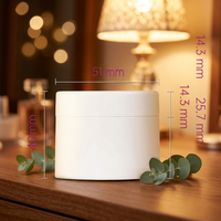 Bocaux en plastique PP cylindriques à large ouverture, personnalisés en usine, avec couvercles à vis, givrés, pour crème contour des yeux et masques faciaux