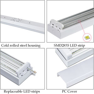 ETL cETL DLC 0-10v atenuación de sensor de ocupación de emergencia de respaldo de batería 4ft 40W 60W luz de techo accesorio de iluminación <span class=keywords><strong>led</strong></span> lineales - Product Image 3
