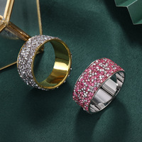 Anneau de serviette de haute qualité à imprimé léopard doré, boucle en PVC ornée de strass, matériau métallique, style américain, décoration de mariage personnalisable