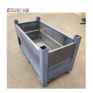 Good quality auto industrial heavy duty storage metal pallet corrugated steel tubs