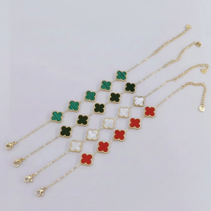 Da donna in acciaio inox regolabile catena oro braccialetto di moda ciondoli all'ingrosso gioielli alla rinfusa - Product Image 2