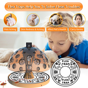 Piège à puces pour animaux domestiques d'intérieur, lampe anti-puces collante pour attraper les mites, les puces et les petits insectes volants - Product Image 5