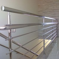 Escalier en métal moderne pour balcon d'hôpital, terrasse, garde-corps de piscine, balustrades, main courante en acier inoxydable, escalier en verre et aluminium