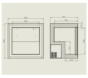 <span class=keywords><strong>Congélateur</strong></span> de comptoir compact à porte vitrée simple, refroidissement par ventilateur, vitrine commerciale, réfrigérateur vertical 55L, <span class=keywords><strong>classe</strong></span> <span class=keywords><strong>énergétique</strong></span> A, pour crème glacée - Product Image 2