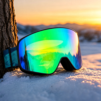Lunettes de ski personnalisées OEM avec protection contre les chocs, verres PC anti-buée, protection photochromique UV400, monture en TPU, sangle réglable