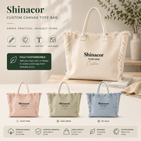 Sac fourre-tout d'épaule décontracté en toile imperméable avec logo personnalisé, couleur unie, surdimensionné, à pompons, pour femme, idéal pour l'été, les étudiants, les voyages et la plage