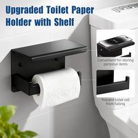 Ensemble de quincaillerie de salle de bain moderne en acier inoxydable brossé nickelé, 6 pièces, durable, sans électricité, avec porte-serviettes et porte-papier toilette