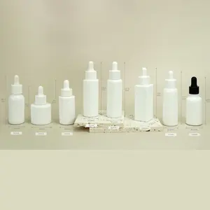 Customized 1oz Dropper Opal White Glass Pipette Bottle 10ml 15ml 50ml 100ml And 120ml Available.