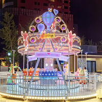 Grand carrousel Huajin à 24 places, attraction pour enfants, manèges de parc d'attractions, manège pour les vacances