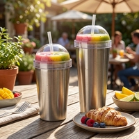 Gobelet isotherme sous vide 24 OZ 700ML pour café, bière et boissons, réutilisable, 500ML 18oz, tasse à café 2026, personnalisation du logo