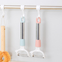 LOVFE Éplucheur multifonctionnel et grattoir de cuisine domestique à long manche, outil créatif pour éplucher les pommes de terre, les fruits et les légumes