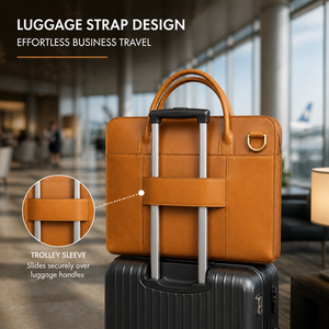 Maletín de cuero para hombre Maletín Bolsa para hombre Mochila de cuero para portátil Bolsa - Product Image 2