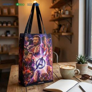 Pochette en coton surdimensionnée personnalisée avec deux anses ouvertes, pliable, légère et durable pour les promotions, la vente au détail et les cadeaux - Product Image 1