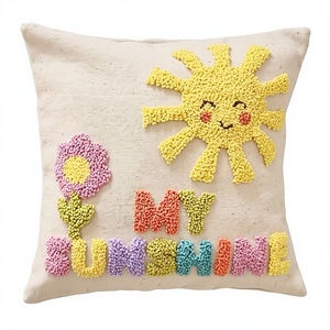 Designer Tufted Boho Cushion Cover By <b>Indian</b> Textiles H/L Handwoven Decorative <b>Throw</b> Pillow Luxury Boho Pillow Hot Selling - Product Image 1