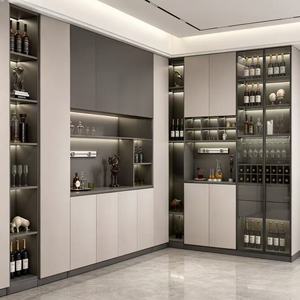 Armoire modulaire murale complète BALOM Classic Simple, <span class=keywords><strong>casier</strong></span> à manteaux personnalisé pour entrée et station de bar à <span class=keywords><strong>vin</strong></span> domestique - Product Image 4