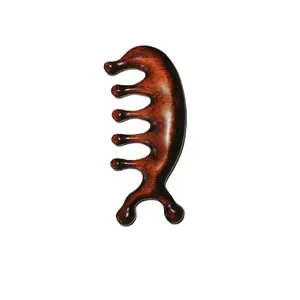 HY Factory direct supply of gold wire sandalwood rosewood massage comb dolphin multi-functional meridian