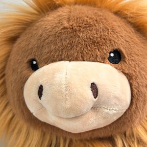 Novedad transfronteriza: Peluche DIY de vaca de las Tierras Altas sonriente y melancólica, de pelo largo y esponjoso, de poliéster y algodón PP - Product Image 4