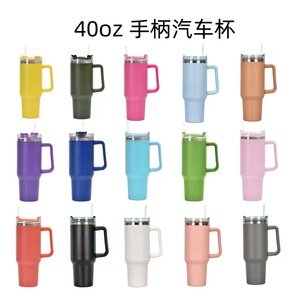 Usa Warehouse <strong>Simply</strong> <strong>Modern</strong> Double Wall Portable Cup 40oz Stainless Steel Sublimation <strong>Tumbler</strong> with Handle and Straw - Product Image 6