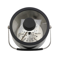 Seau à glace en acier inoxydable double couche avec couvercle en verre