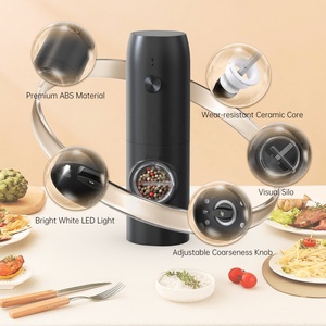 Base-Charging Adjustable Salt <b>Pepper</b> <b>Grinder</b> Electric <b>Pepper</b> <b>Grinder</b> USB-C Rechargeable Salt and <b>Pepper</b> <b>Grinder</b> Set - Product Image 2