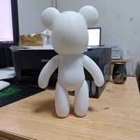 Vente en gros usine Figurine porte-clés ours blanc en résine DIY avec effet fluide et surface givrée 23cm Fluid Bear