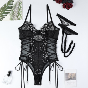 Sexy body in pelle a rete seducente pigiama da gioco di ruolo per notti seducenti Lingerie alla moda Sexy affascinante e confortevole - Product Image 5
