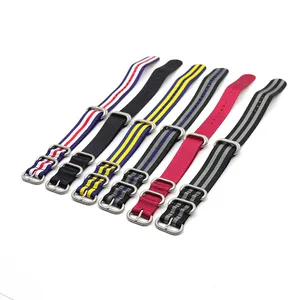 Custom Smart Watch Strap Fabric Nylon Watch Band 20 MM Stainless Steel Buckle Bracelet 18mm 20mm 22mm 24mm