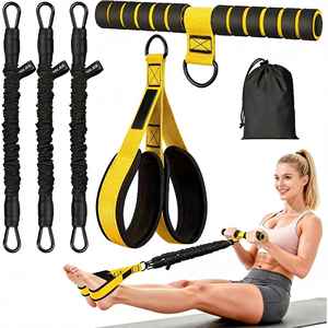Sit up Assistant Trainer Resistance <b>Band</b> Fitness <b>Workout</b> Home Gym Door Anchor Foot Pedal Leg Stretch Body Shaping Equipment - Product Image 4