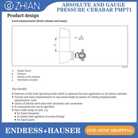 Transmitter Tekanan E+H Original Endress+Hauser Cerabar PMP71 700 bar Tekanan Tinggi dengan Sensor Logam Terlas HART SIL2/3