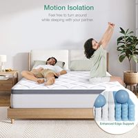Produits en Gros Matelas de Luxe Queen et King Size 10 Pouces en Mousse à Mémoire de Forme et Latex avec Sommier