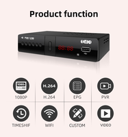 Decodificador TDT de fábrica OEM y ODM Free To Air STB, decodificador de señal de TV digital con sintonizador HD TDT DVB T2