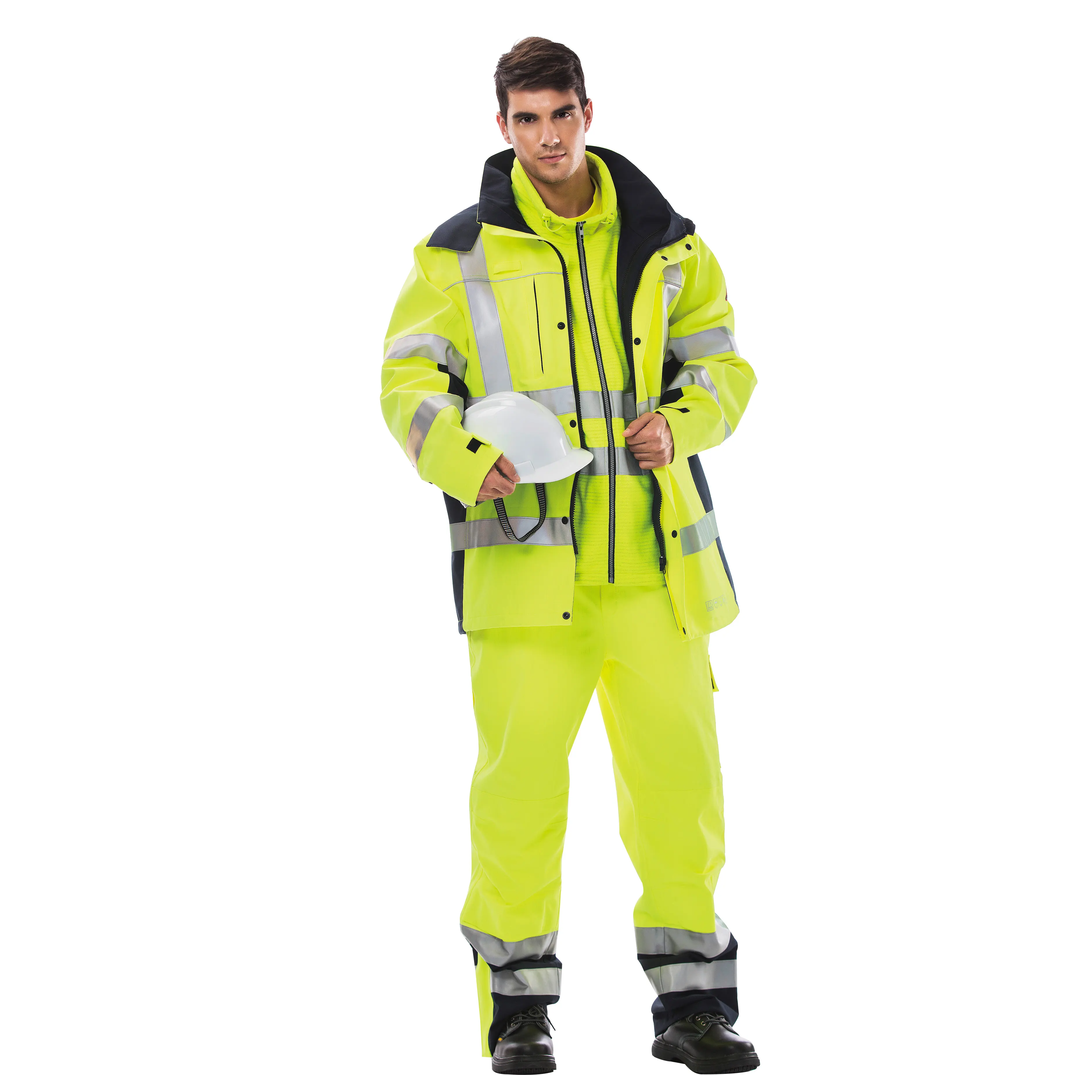 Hi Vis Men Uniform Konstruktion stuch Wear Winter Wok Flame Resistant Reflective Safety Uniform Arbeits kleidung