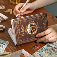 Kit de 155 Piezas para Coser con Hilo Impreso, Diario Vintage, Scrapbook, Cuaderno Retro, Set de Regalo