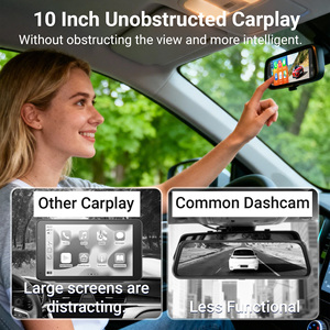 Cámara <span class=keywords><strong>para</strong></span> Auto 4K de 10 Pulgadas con Car Play y Android Auto, Mirror Link, Visión Trasera, Cámara de Tablero 4K <span class=keywords><strong>para</strong></span> Auto, DVR, Dashcam <span class=keywords><strong>para</strong></span> Coche - Product Image 3