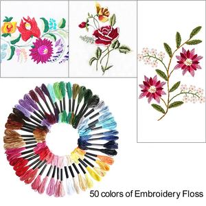 50 개/가방 다채로운 자수 스레드 100% 폴리 에스터 면화 제조 업체 자수 폴리 에스터 스레드 가격 크로스 스티치 스레드 - Product Image 4