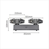 Projecteurs de Scène Dynamiques 3-en-1 : Laser, Stroboscope et Éclairage RGBW DMX512 pour Entrepôts, en Aluminium et Plastique