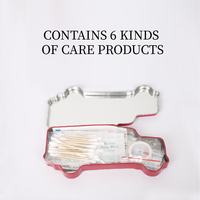 Mini boîte de bidon en métal de trousse de premiers soins manuelle pour les fournitures médicales d'urgence