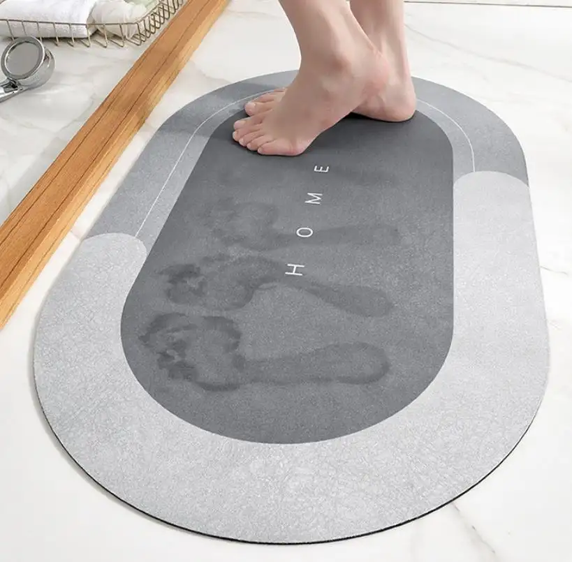 Hot sell Super Absorbent Floor Mat Quick Drying Microfiber Bath Rugs Non-Slip Diatom Mud