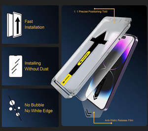 <span class=keywords><strong>Film</strong></span> de Sécurité Professionnel Confidentialité Écran Anti-Espionnage Verre Trempé pour iPhone 17 Pro Max - Product Image 2