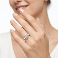 925 sterling zilveren ring met enkele steen in hartvorm, mooie mode-sieraden voor dames voor bruiloften, Valentijnsdag en verjaardagen