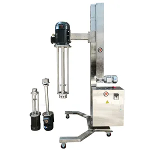 movable electric or pneumatic lifting high shear mixer cosmetic cream homogenizing emulsifying machine