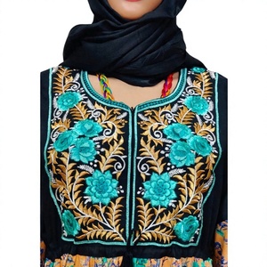 Elegant Women's Long Sleeve Jacquard Maxi Dress – Ethnic Style <b>Plus</b> <b>Size</b> Muslim Dress for Eid, Casual Wear and Special Occasions - Product Image 1