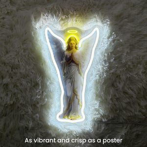 Lampes Angel Lights, enseignes néon <span class=keywords><strong>chr</strong></span>étiennes lumineuses avec base pour église, mariage, chambre à coucher, enseigne néon personnalisée - Product Image 4
