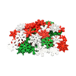 Adornos Navideños de <span class=keywords><strong>Madera</strong></span> con Copos de Nieve Coloridos, Hechos a Mano, para Decorar Árboles y Bolas de <span class=keywords><strong>Navidad</strong></span> - Product Image 5